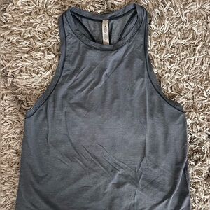 Lululemon Gray-ish Blue Tie Back Tank Top with High-Cut Neckline